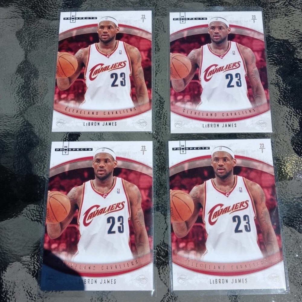 Lebron James Hot Prospects Fleer 2007-2008 #5 Four Basketball Cards